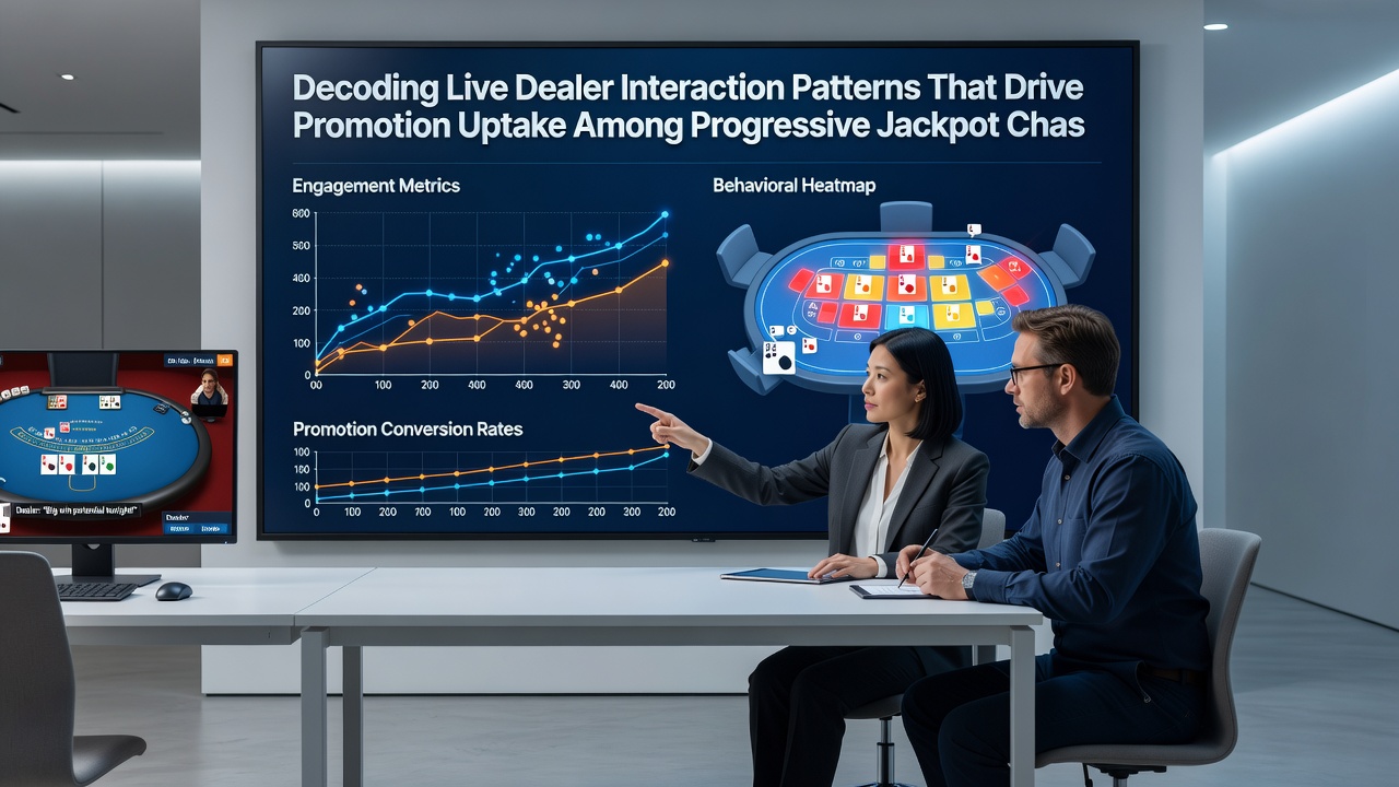 Close-up view of digital blackjack interface showing live dealer interaction alongside progressive jackpot meter and promotion banners