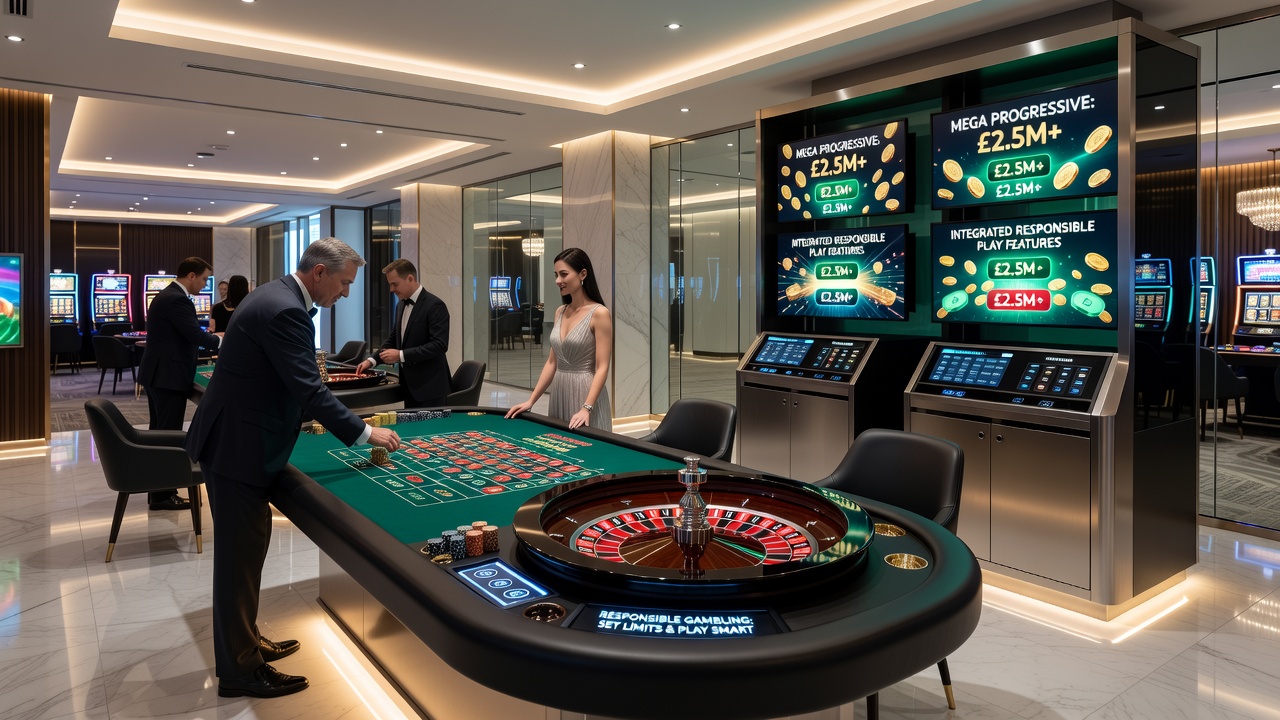 Analytics dashboard showing responsible gambling metrics for progressive jackpot slots and live roulette VIP accounts